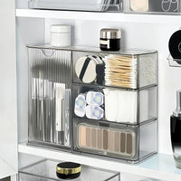 Clear Acrylic Makeup Organizer Storage Box With Drawers For Bathroom Vanity Countertop Desk Cosmetic Display Produce Clothes