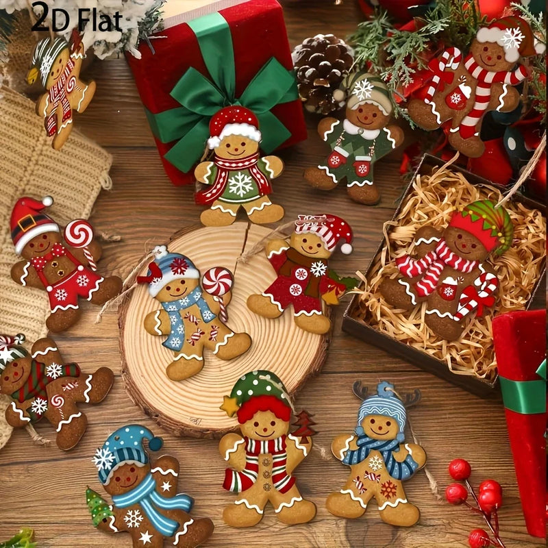 WoodGingy™ Gingerbread Ornaments Set (12 or 24 pcs)