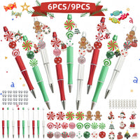 CandyCraft™ Gingerbread Beaded Pen Set (6 or 9 pcs)