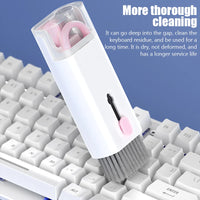 Keyboard Cleaning Kit 7-in-1 Laptops Cleaner with Keycap Puller, Multifunctional Keyboard Brush Cleaning Set for Airpods Phone