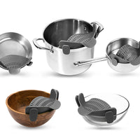 SnapStrain™ Silicone Clip-On Colander