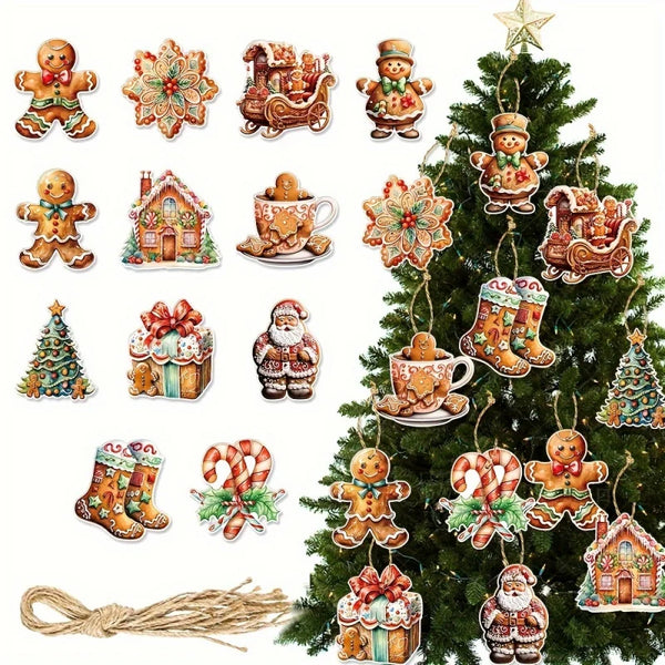 GingerJoy™ Christmas Hanging Ornaments (12 pcs)