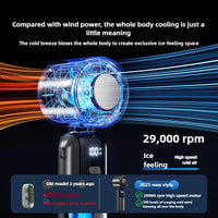 Library-Quiet Yet Brutally Powerful 2025 100-Speed Ice-Ceramic Cooling Fan Foldable & 90° Adjustable for Office/Outdoor Comfort