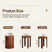 WoodEase™ Solid Wood Foldable Stool Set (4 pcs)
