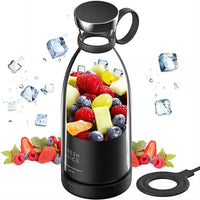 Zoeydam MiniPress™ Portable Electric Juicer Blender USB Rechargeable 4-Blade Fruit Mixer and Milkshake Maker