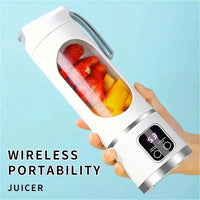 TravelBlend™ 450 ml Portable Electric Juicer 8-Blade Rechargeable Smoothie and Fresh Juice Blender Cup