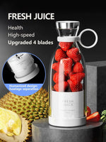 Himist WirelessCharge™ Portable Electric Juicer Mini 4-Blade Blender for Smoothies, Juice and Ice Crushing
