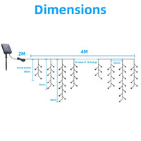 GlowLine™ Solar Christmas String Lights