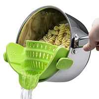 SnapStrain™ Silicone Clip-On Colander