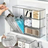 Clear Acrylic Makeup Organizer Storage Box With Drawers For Bathroom Vanity Countertop Desk Cosmetic Display Produce Clothes