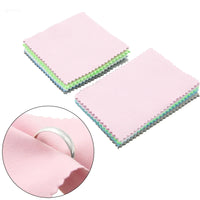 50PCs/pack Jewelry Cleaning Cloth 8cmx8cm Pink Color Jewelry Wiping Cloth  Jewelry Tools Jewelry Making Supplies