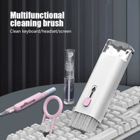 Keyboard Cleaning Kit 7-in-1 Laptops Cleaner with Keycap Puller, Multifunctional Keyboard Brush Cleaning Set for Airpods Phone