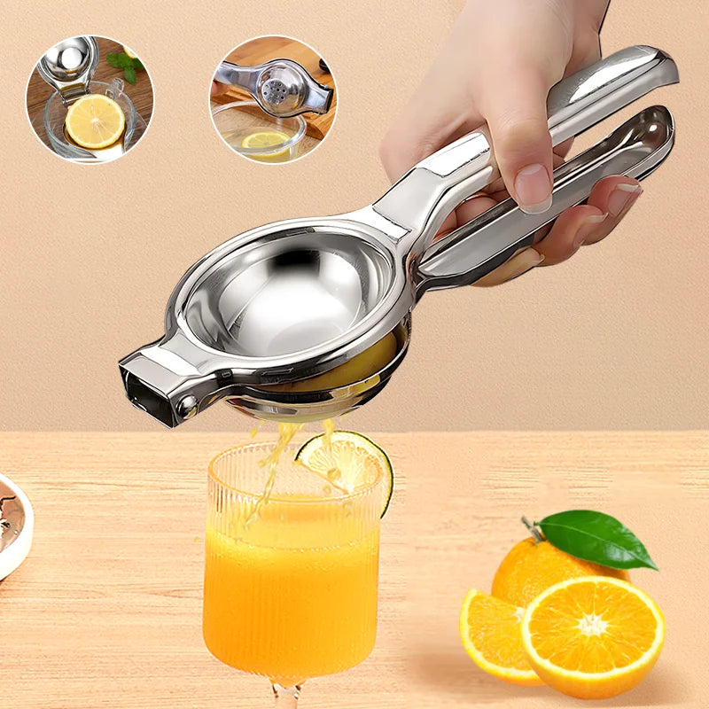 Stainless Steel Lemon Juicer Squeezer Juice Fruit Pressing Citrus Orange Juicer Lemon Press Machine Portable Kitchen Tool