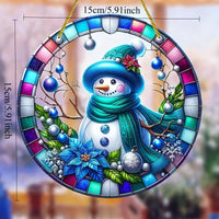 SantaView™ Stained Glass Window Hanging