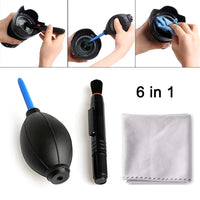 Digital Mirrorless Camera Cleaning Kit Professional DSLR Lens Carbon Tip Cleaning Pen Air Dust Blower Fiber Cloth Cleaning Set