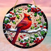 SantaView™ Stained Glass Window Hanging