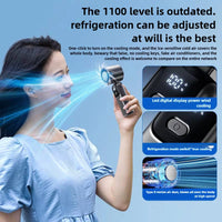 Library-Quiet Yet Brutally Powerful 2025 100-Speed Ice-Ceramic Cooling Fan Foldable & 90° Adjustable for Office/Outdoor Comfort