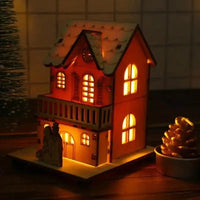 GlowCabin™ LED Wooden Christmas House