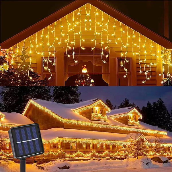GlowLine™ Solar Christmas String Lights