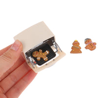 1:12 Dollhouse Miniature Household Electric Appliances Simulation Microwave Biscuit Oven Model DIY Accessories Scenes Ornament