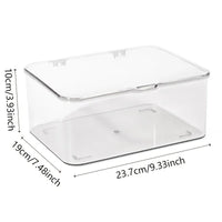 Acrylic Clear Storage Organizer Box - Clamshell Design for Home, Office Essentials with Multi-Purpose Stationery Organizers