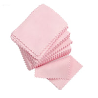 50PCs/pack Jewelry Cleaning Cloth 8cmx8cm Pink Color Jewelry Wiping Cloth  Jewelry Tools Jewelry Making Supplies