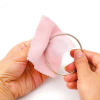 50PCs/pack Jewelry Cleaning Cloth 8cmx8cm Pink Color Jewelry Wiping Cloth  Jewelry Tools Jewelry Making Supplies