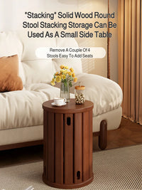 WoodEase™ Solid Wood Foldable Stool Set (4 pcs)