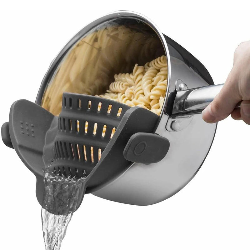 SnapStrain™ Silicone Clip-On Colander