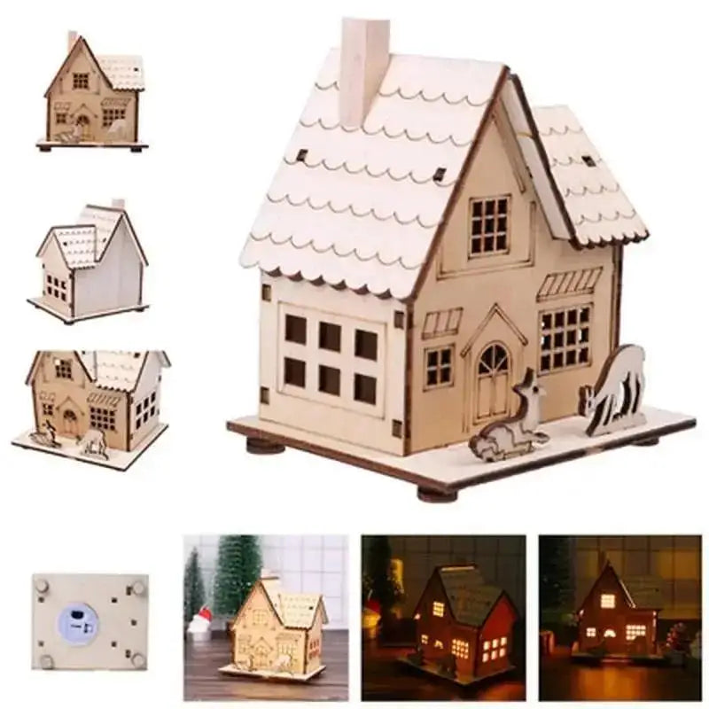 GlowCabin™ LED Wooden Christmas House